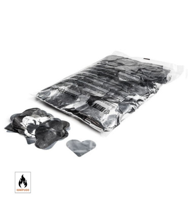 Silver heart metallic confetti