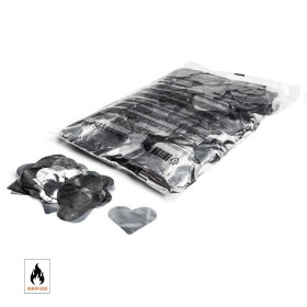 Silver heart metallic confetti