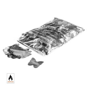 Confeti metalizado mariposas plata