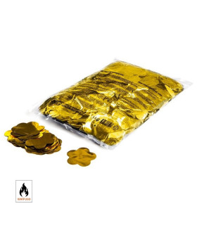 Confeti metalizado flores oro