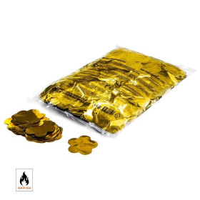 Confeti metalizado flores oro