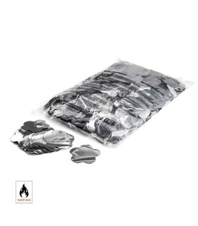 Silver metallic flower confetti