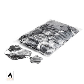 Silver metallic flower confetti