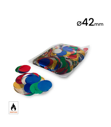 Confeti metalizado multicolor 42 mm