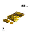 55mm round gold metallic confetti