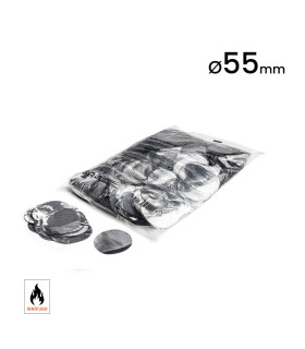 55mm silver round metallic confetti