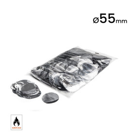 55mm silver round metallic confetti