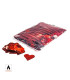Metallic red heart confetti