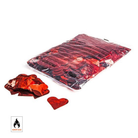 Metallic red heart confetti