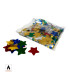 Multicoloured metallic star confetti
