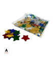 Multicoloured metallic star confetti