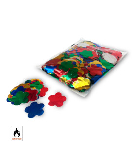Multicoloured metallic flower confetti