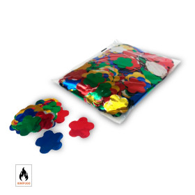 Multicoloured metallic flower confetti