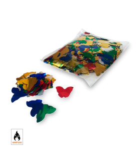 Multicoloured metallic butterfly confetti