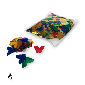 Multicoloured metallic butterfly confetti