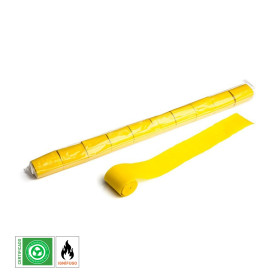Paper streamer, 20 m x 5 cm, yellow