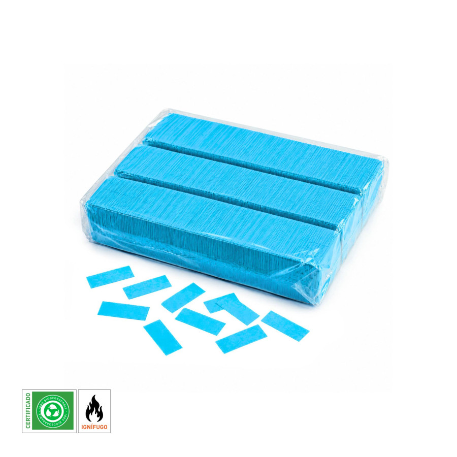 Confeti Papel Rectangular Azul Claro Biodegradable