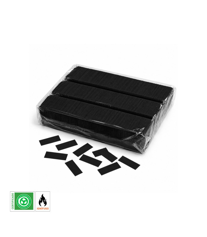Biodegradable Black Rectangular Paper Confetti