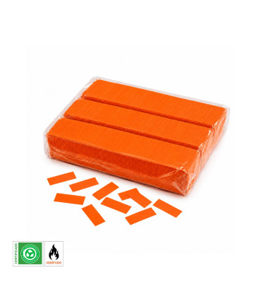 Confeti Papel Rectangular Naranja Biodegradable