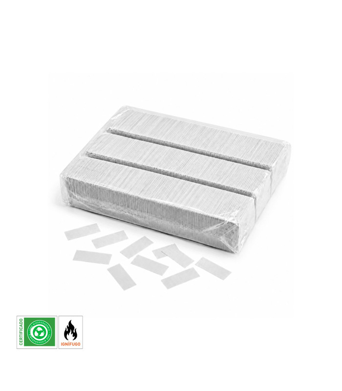 Confeti Papel Rectangular Blanco Biodegradable