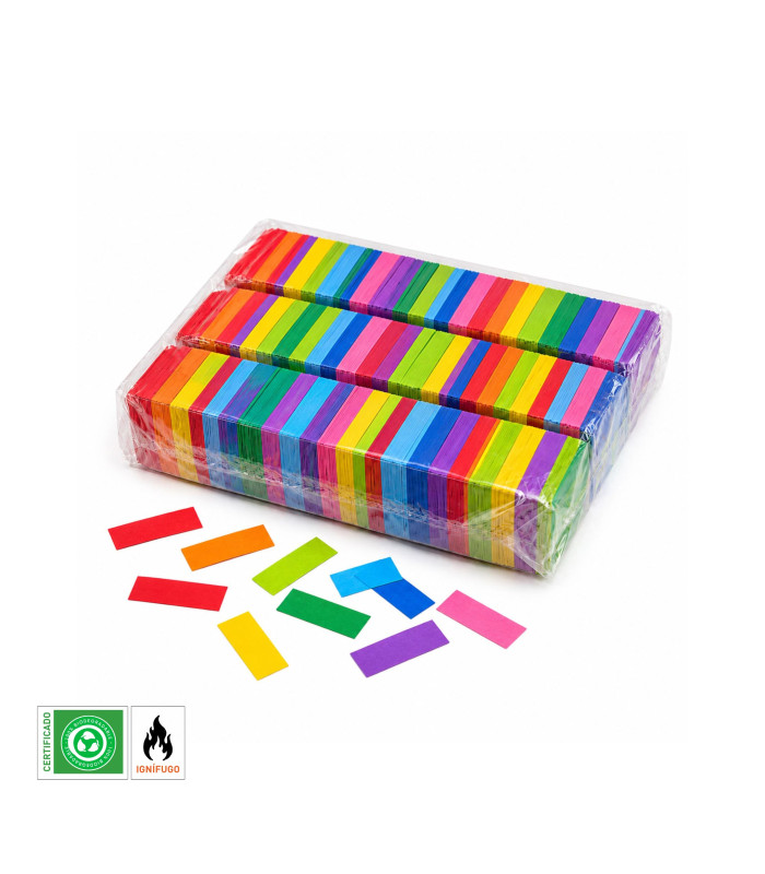 Confeti Papel Rectangular Multicolor Biodegradable