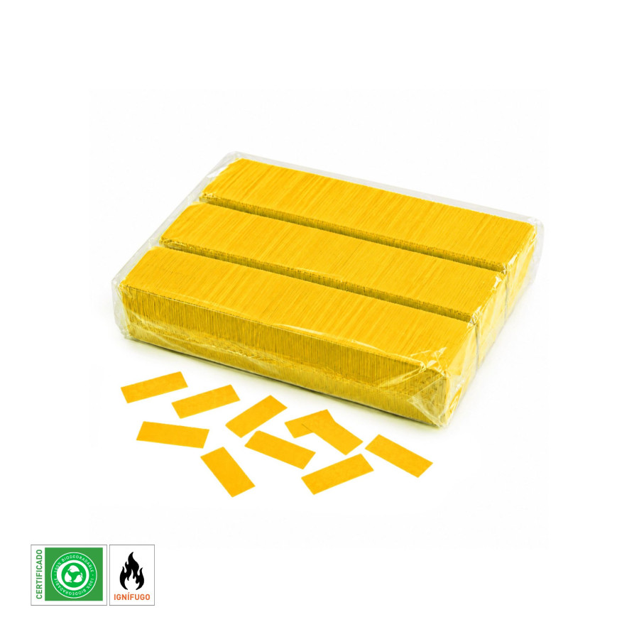 Yellow Biodegradable Rectangular Paper Confetti