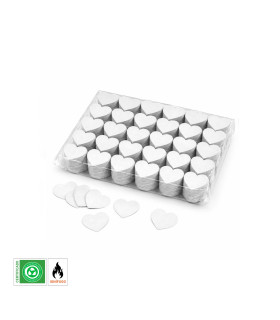 Biodegradable White Heart Paper Confetti