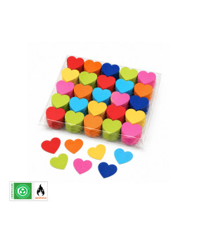 Multicoloured Biodegradable Paper Confetti Hearts