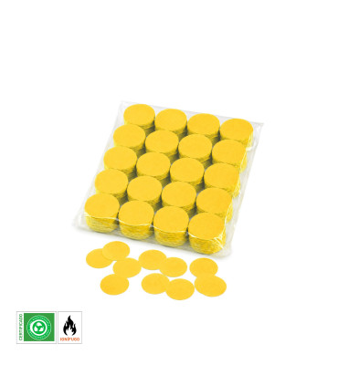 Confeti papel redondo Amarillo Biodegradable