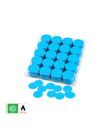 Confeti papel redondo Azul claro Biodegradable