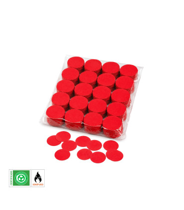 Red Biodegradable Round Paper Confetti