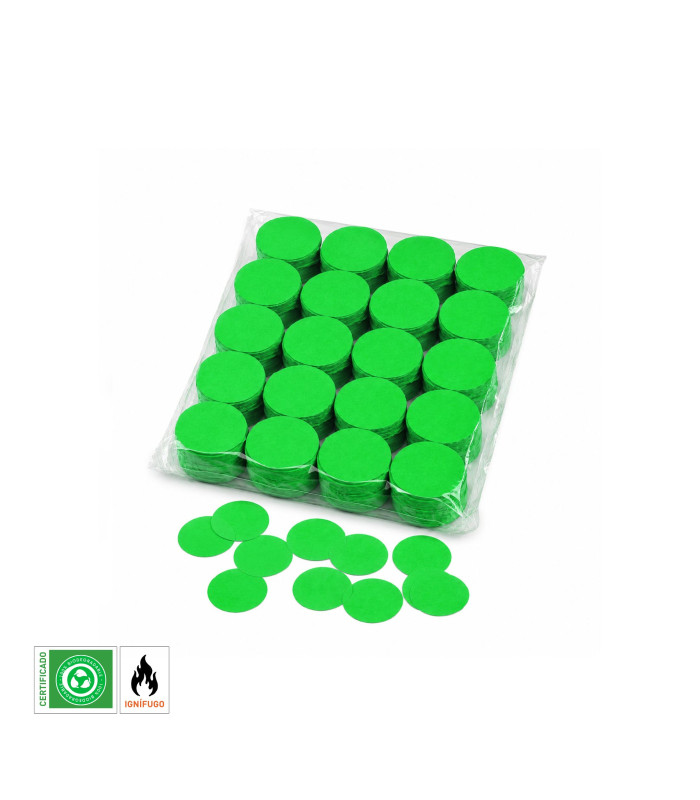 Confeti papel redondo Verde claro Biodegradable