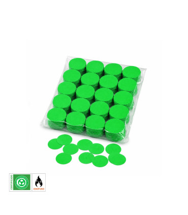 Light green biodegradable round paper confetti