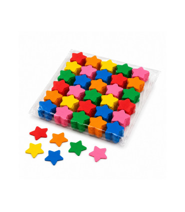 Multicoloured star confetti paper Biodegradable