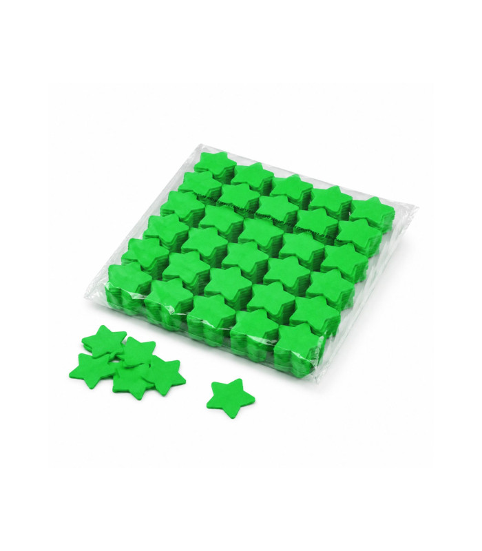 Light green biodegradable star confetti