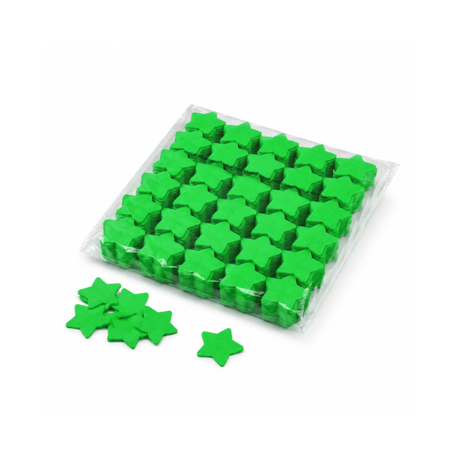 Confeti papel estrellas Verde claro Biodegradable