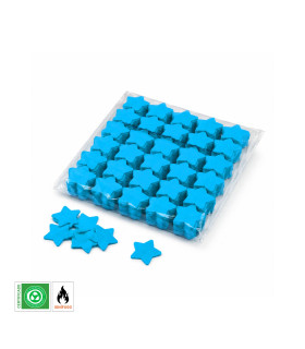 Confeti papel estrellas Azul claro Biodegradable