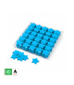 Light blue biodegradable star confetti