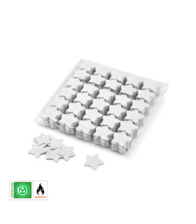 Confeti papel estrellas Blanco Biodegradable