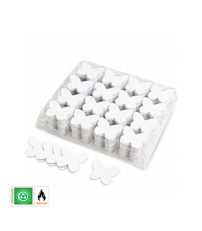 Confeti papel mariposas Blanco Biodegradable