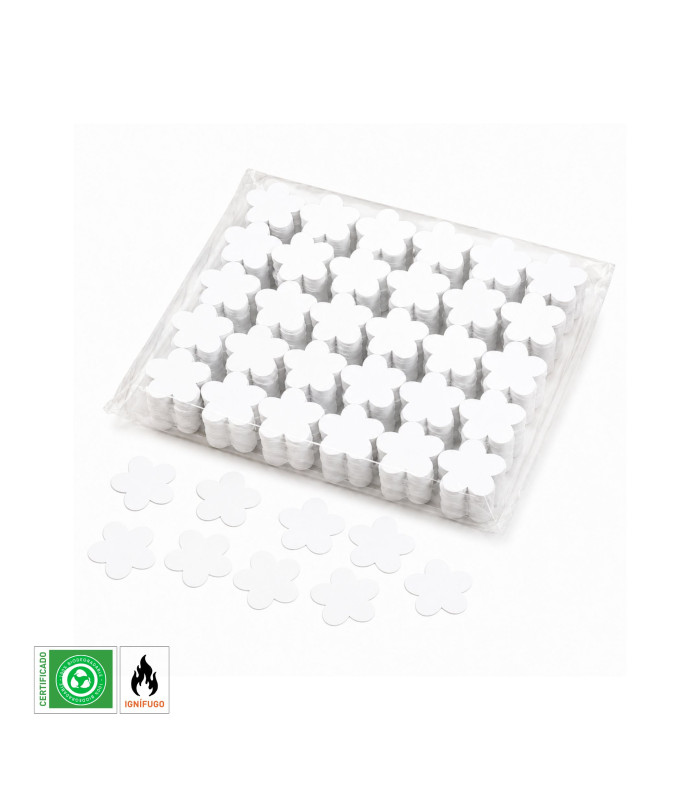 Confeti papel flores Blanco Biodegradable