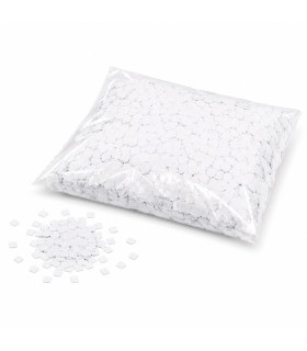 Biodegradable white square paper confetti