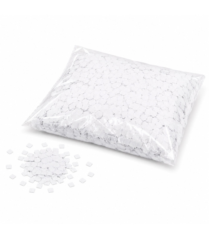Biodegradable white square paper confetti