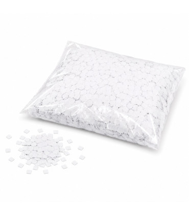 Confeti papel cuadrado blanco Biodegradable