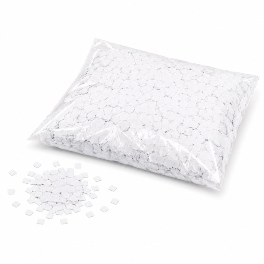 Confeti papel cuadrado blanco Biodegradable