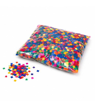 Multicoloured square paper confetti Biodegradable