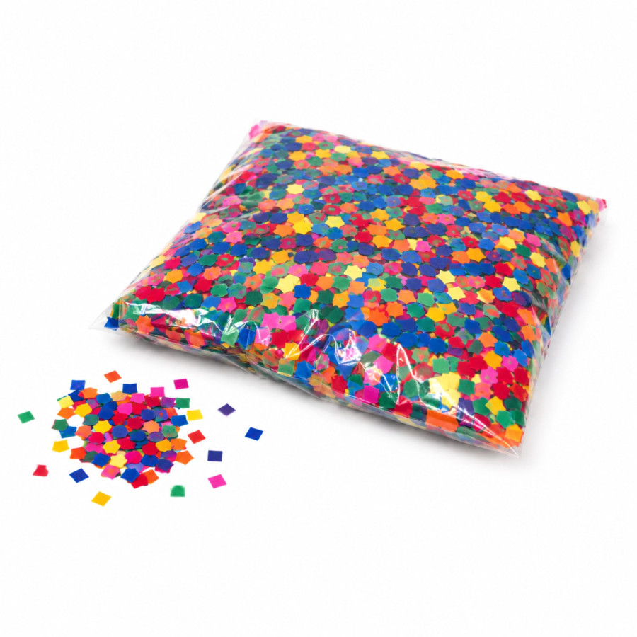 Confeti papel cuadrado multicolor Biodegradable