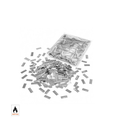 Silver rectangular metallic confetti