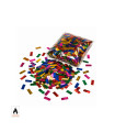 Multicoloured rectangular metallic confetti