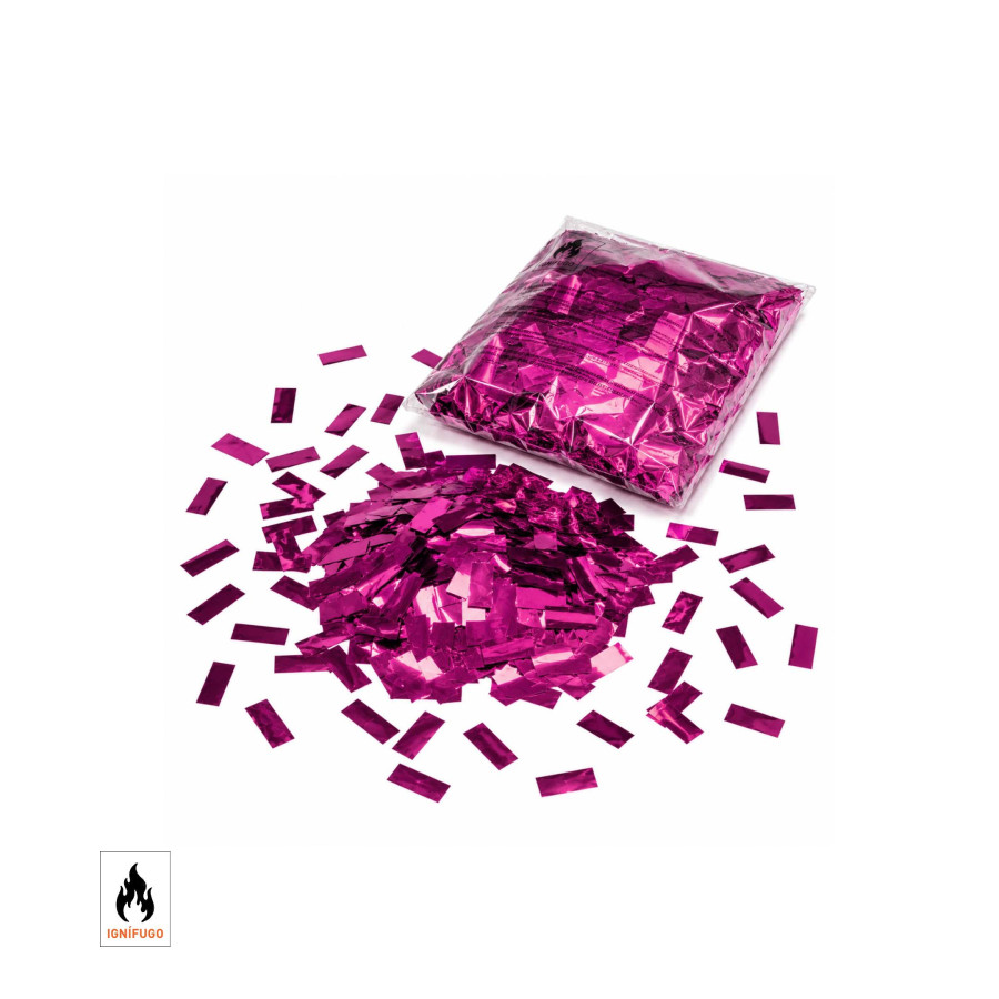 Confeti metalizado rectangular rosa